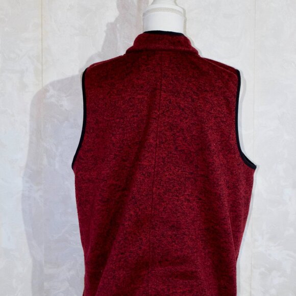 St. John's Bay Women's Red Fleece Full-Zip Vest | XL Petite - Picture 2 of 5